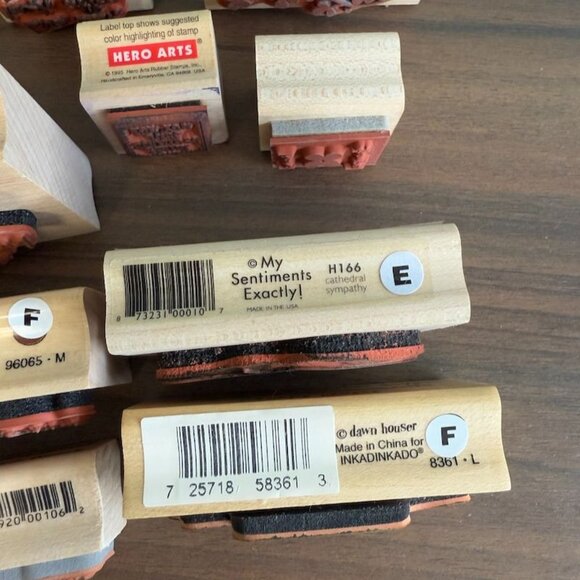 Mixed Lot of 10 Inkadinkado Hero Arts Rubber Stampl - Picture 7 of 7